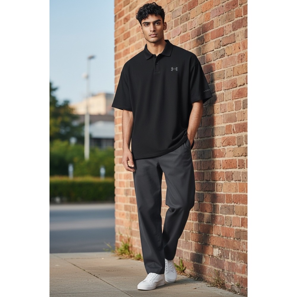 138 Lacoste Mens Regular Fit Pique Polo Shirt Black Short Sleeve Logo FR 4 US M